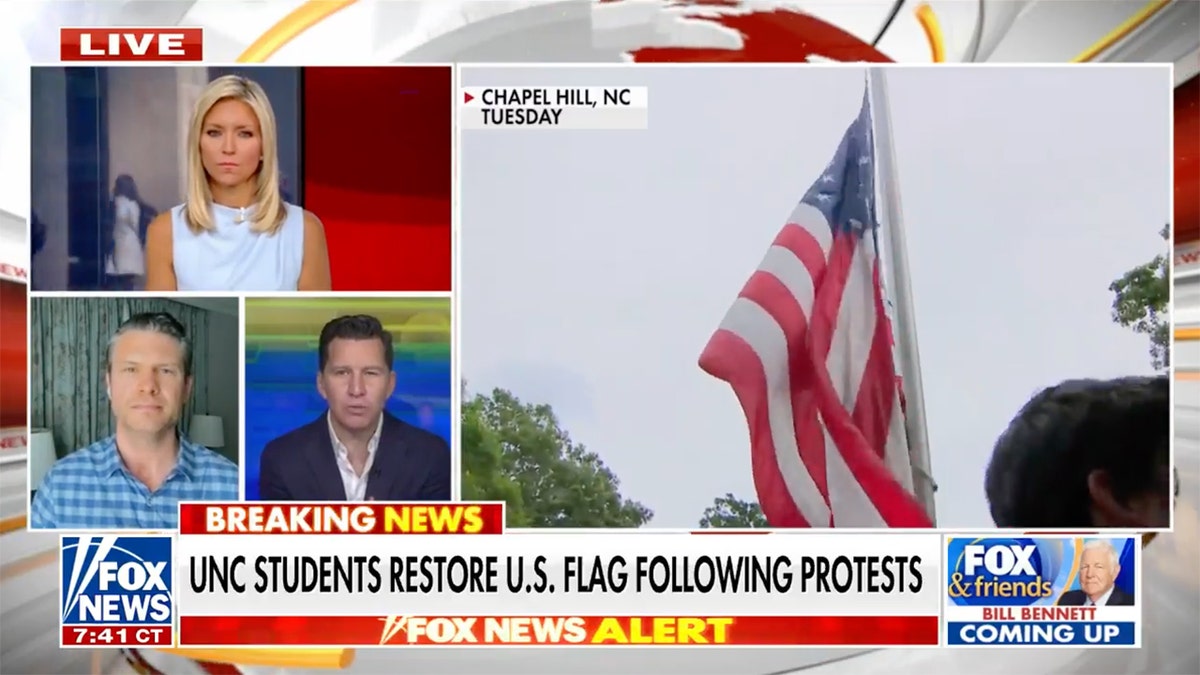 Fox News hosts discuss flag being raised at UNC