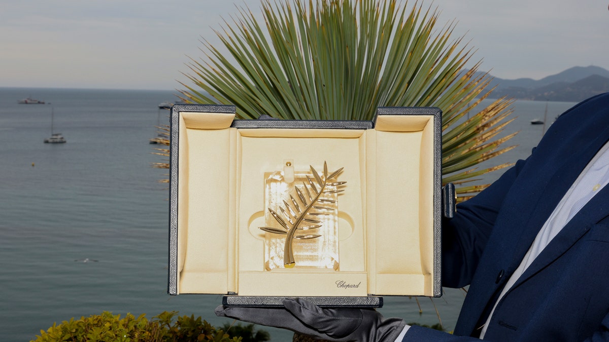 The Palme d'Or is displayed at the 77th international film festival in Cannes