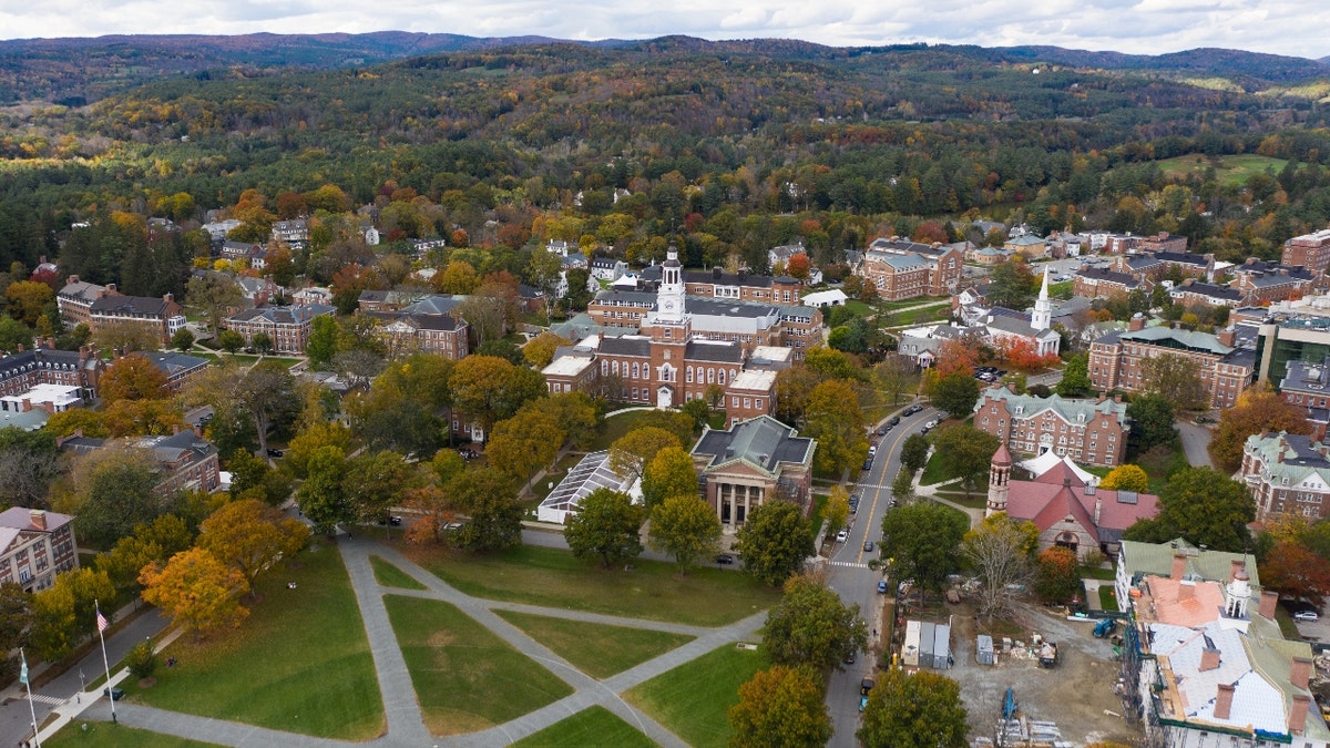 The College Green on the campus of Dartmouth College in Hanover, New Hampshire,