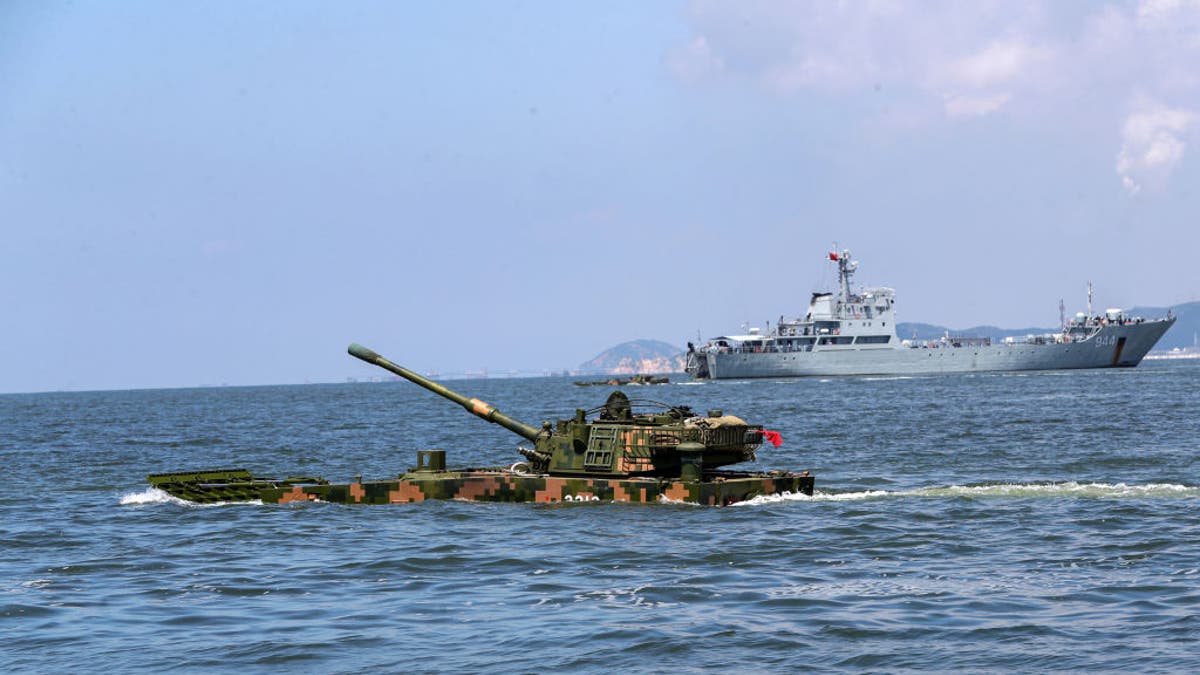 The Chinese military has begun conducting massive military drills encircling Taiwan in "punishment" for the self-governing island's election of a new president this week.