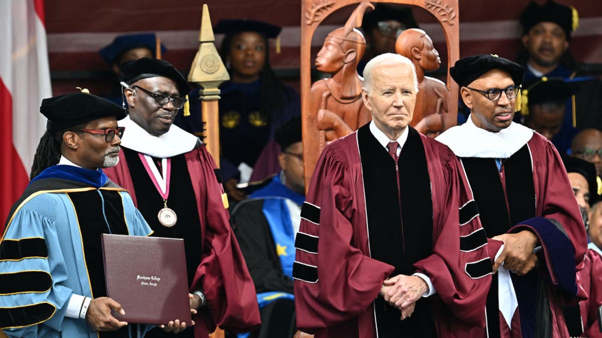 President Biden receives an honorary degree from Morehouse College. (Getty Images)
