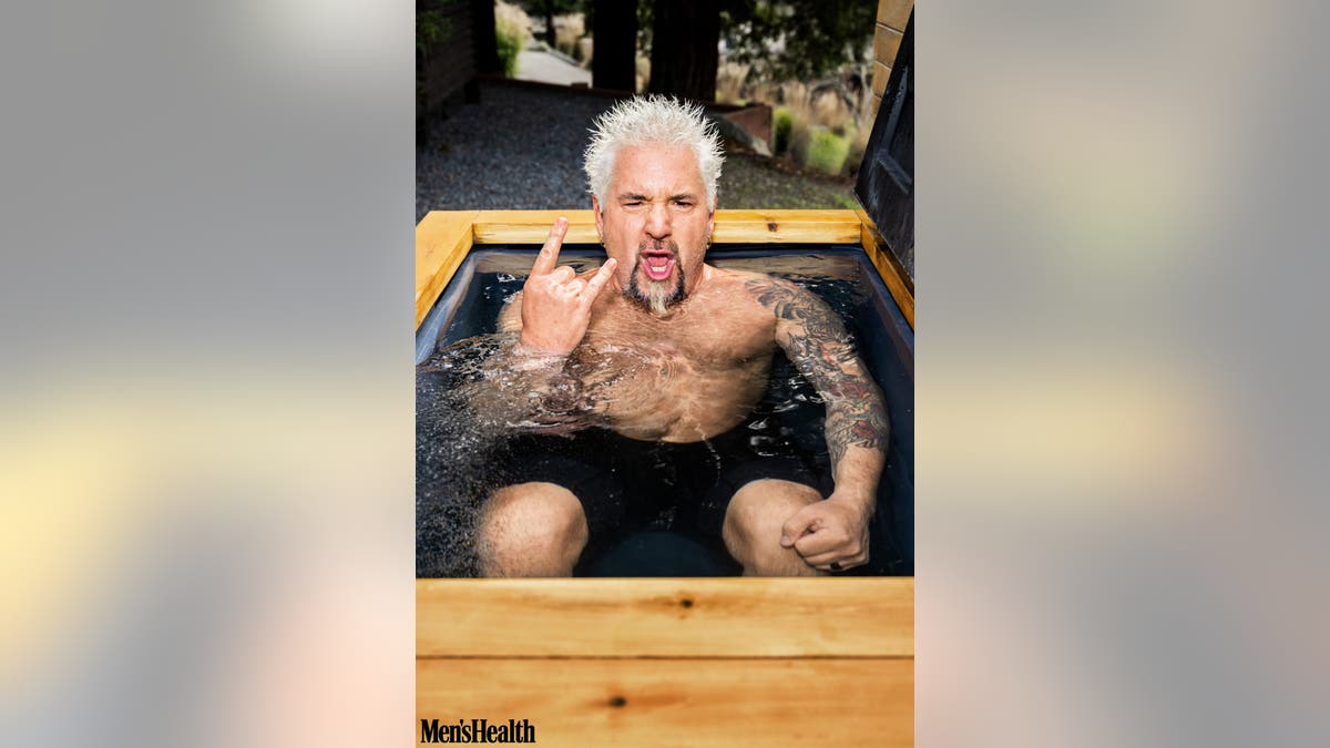 Guy Fieri in a cold plunge