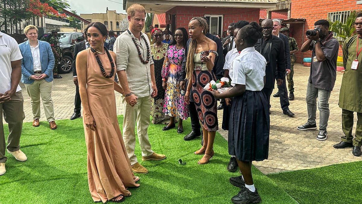 Prince Harry and Meghan are honored at a Nigerian school