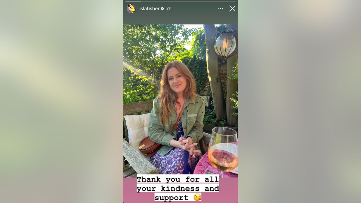 Isla Fisher shares message on Instagram