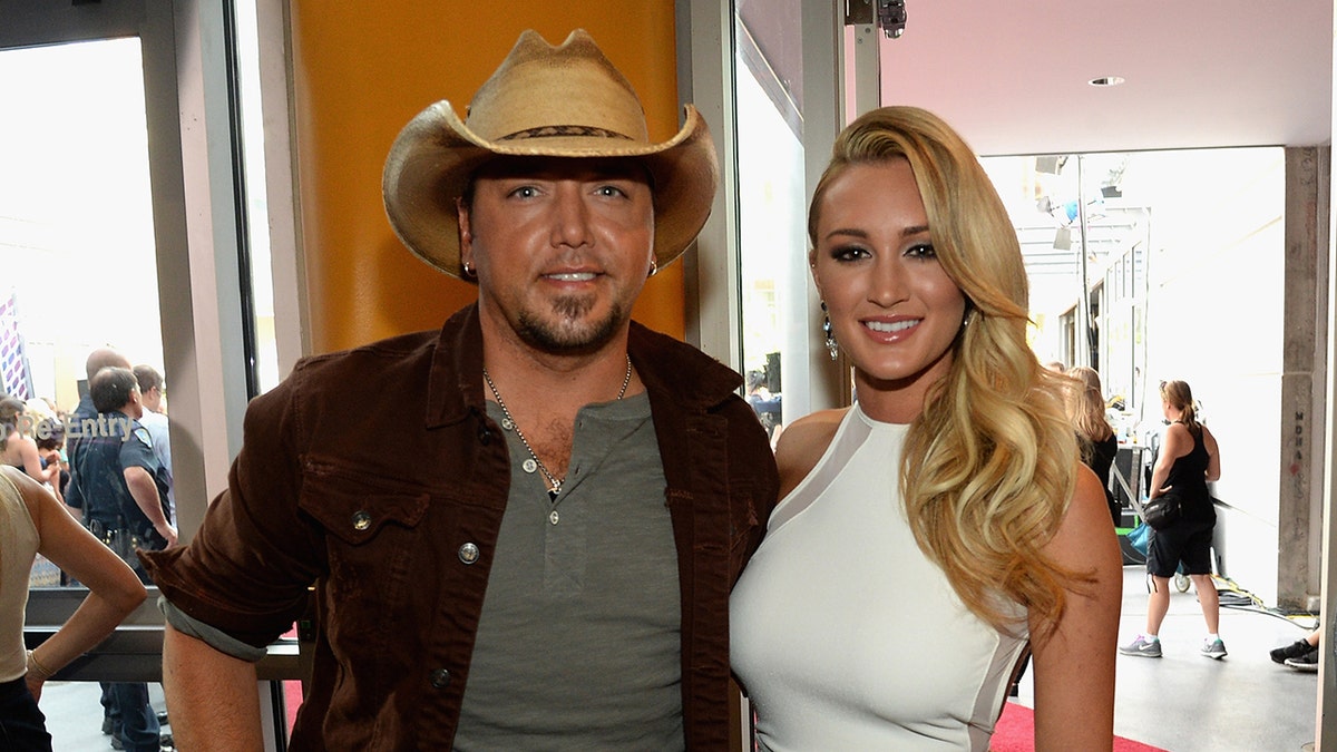 Jason Aldean and Brittany attend the CMT Awards in 2014