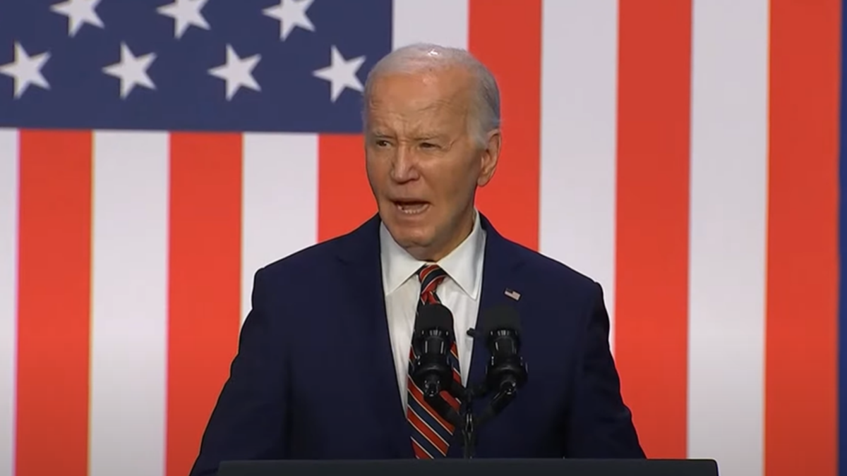 President Biden gives a speech
