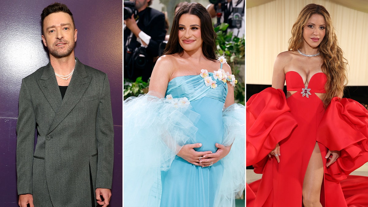 Fotos paralelas de Justin Timberlake, Lea Michele y Shakira