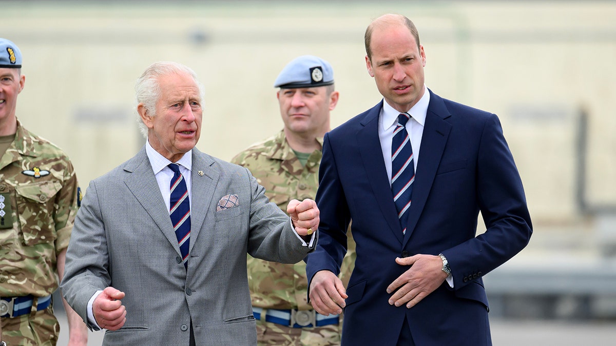 King Charles and Prince William attend a military event