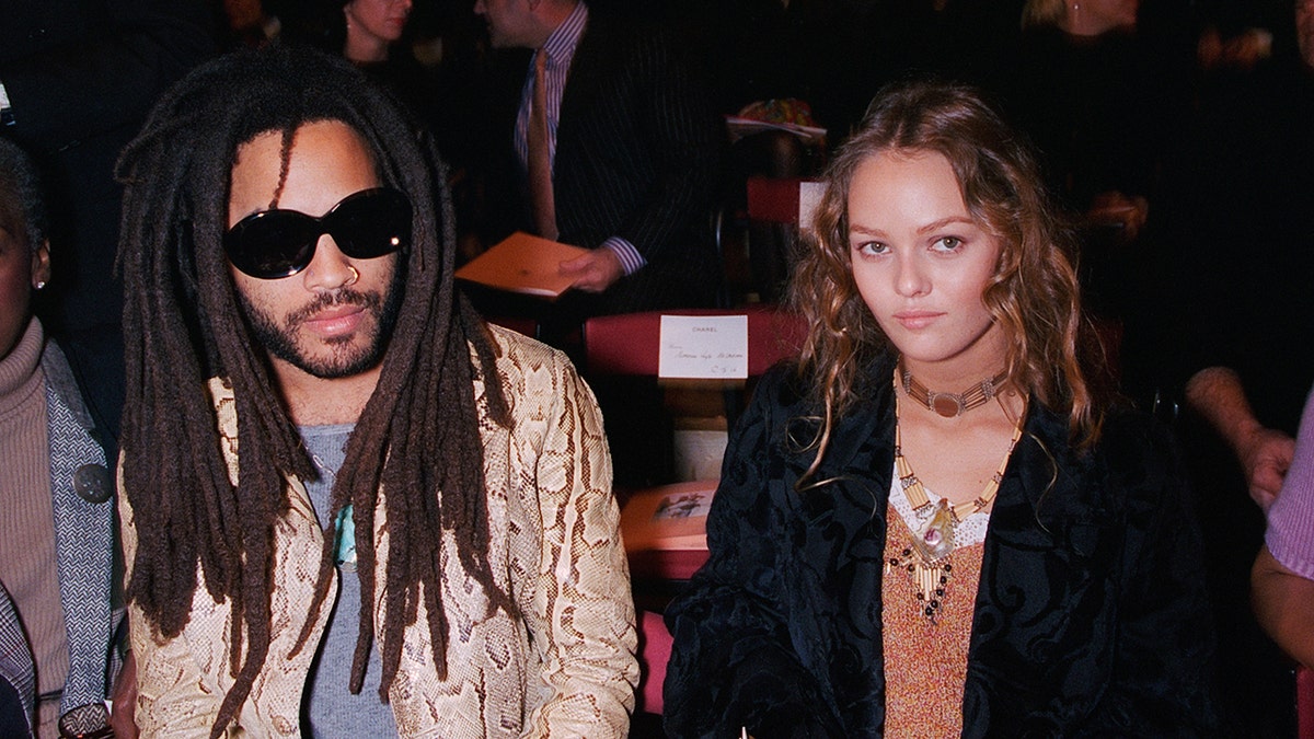 Lenny Kravitz and Vanessa Paradis attend an event