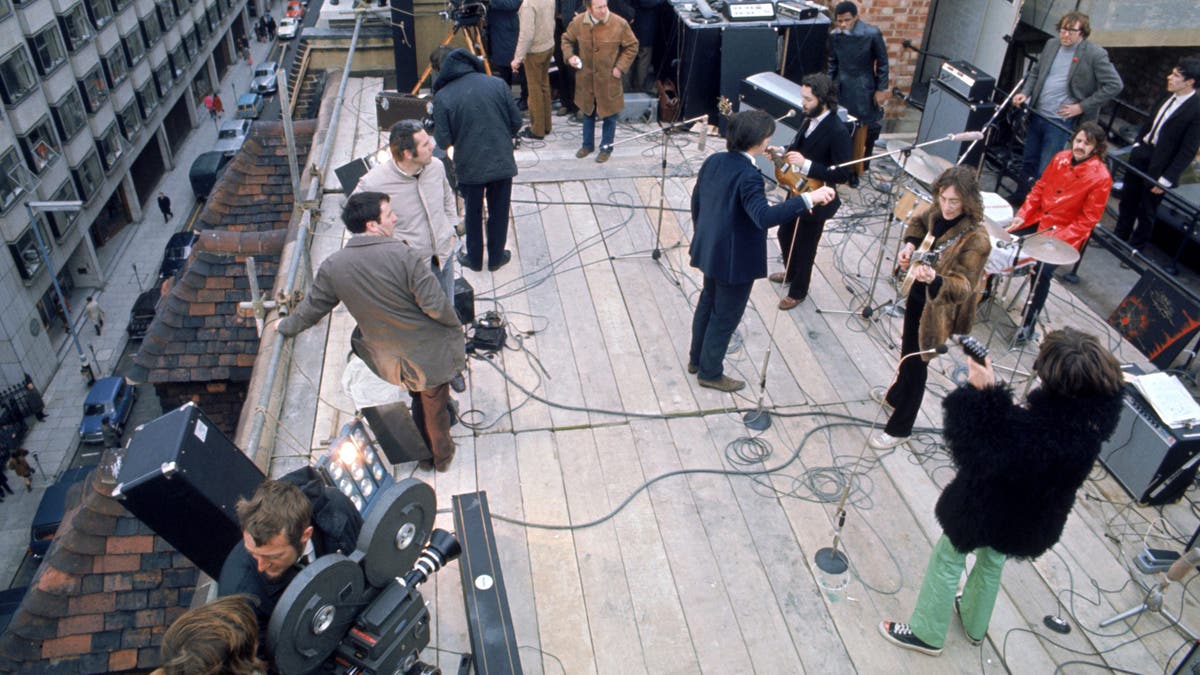 Beatles on the rooftop
