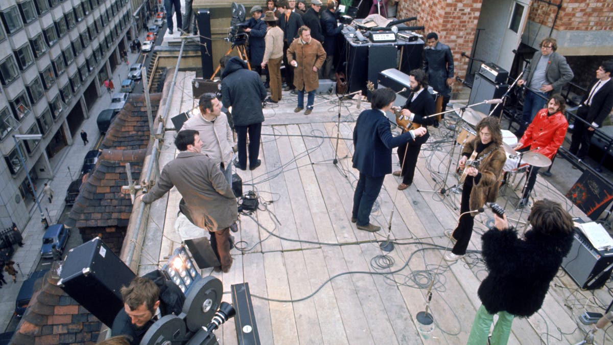 Beatles on the rooftop