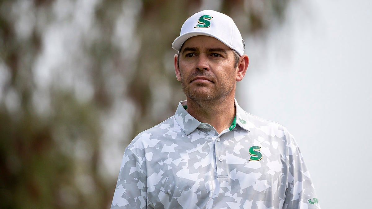 Louis Oosthuizen reacts on the green