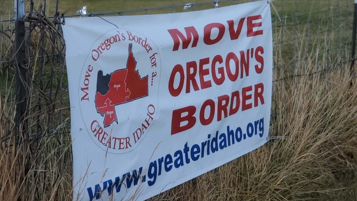 Signs supporting the Greater Idaho Movement