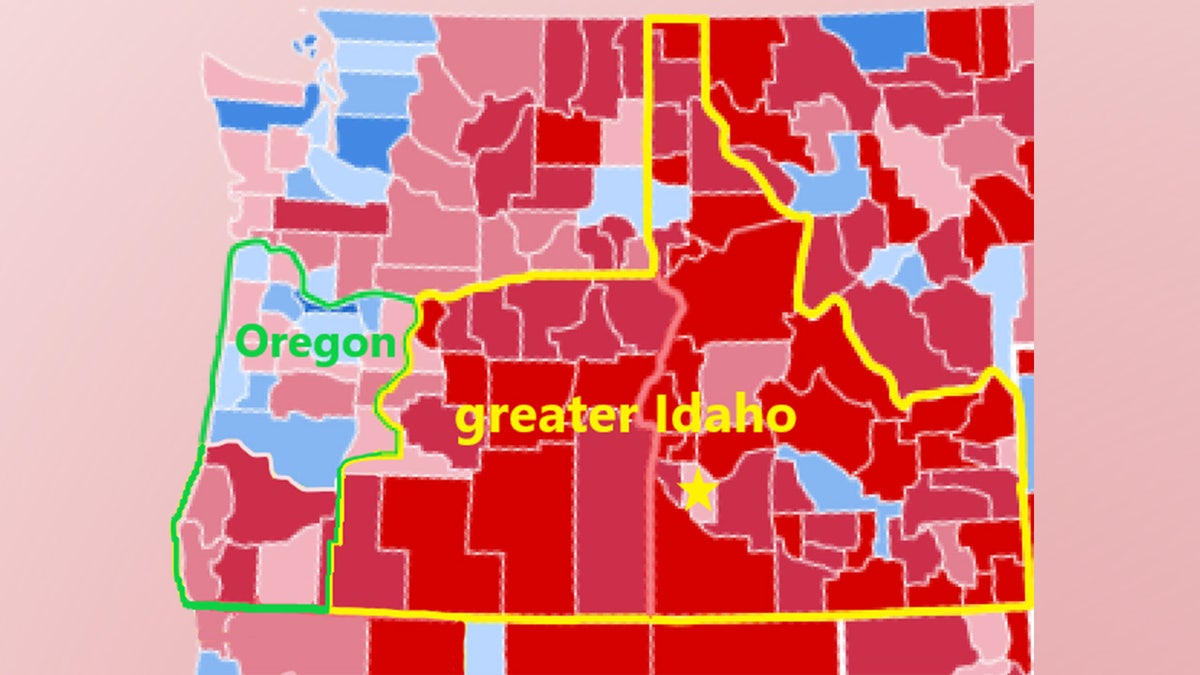 Proposed map of Idaho and Oregon