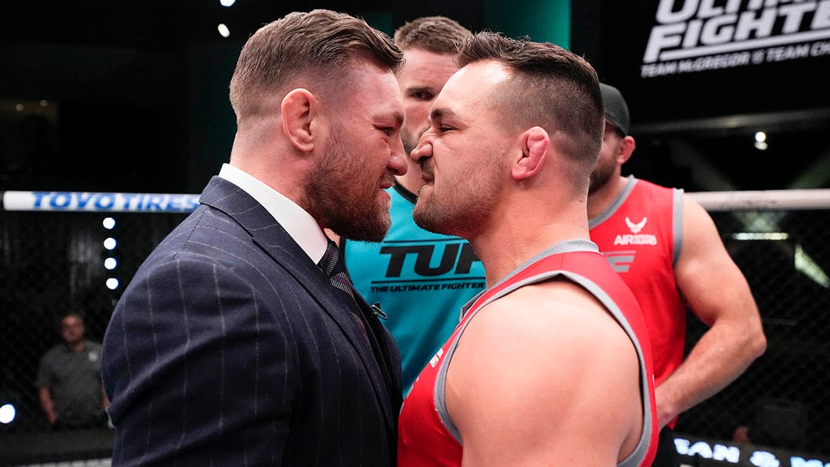 Conor McGregor and Michael Chandler face off