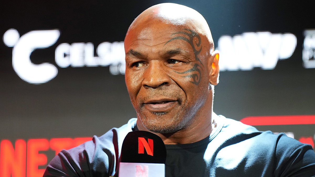 Mike Tyson at the press conference