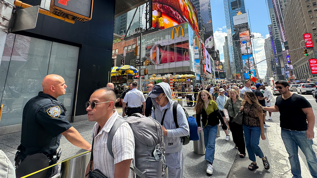 New York City's Times Square after a stabbing