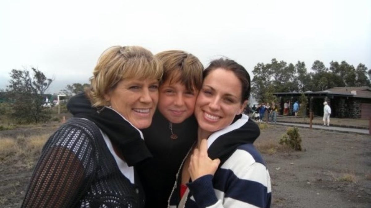 Nicole Saphier with her mother and son