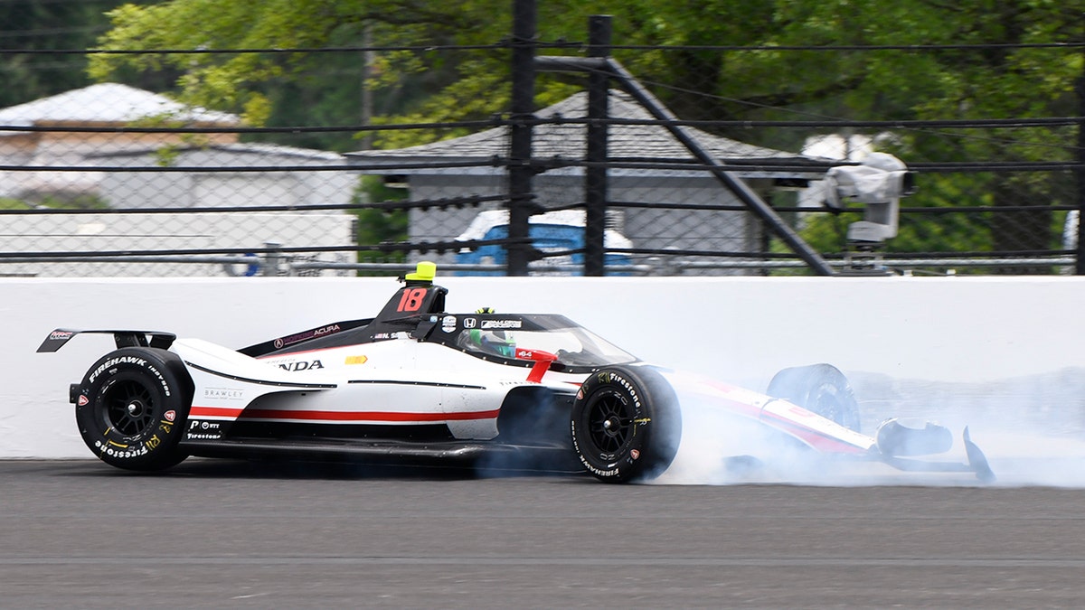 IndyCar driver gets airborne in scary crash at Indianapolis 500