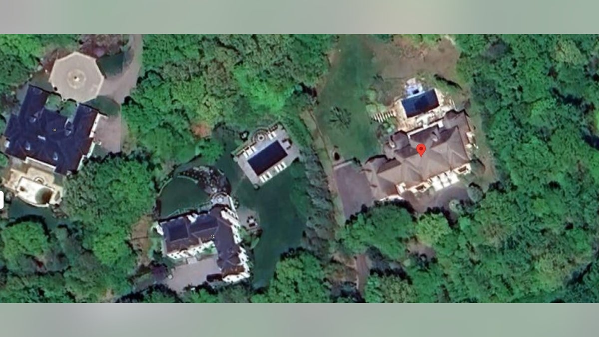 Aerial shot of Hallock Place