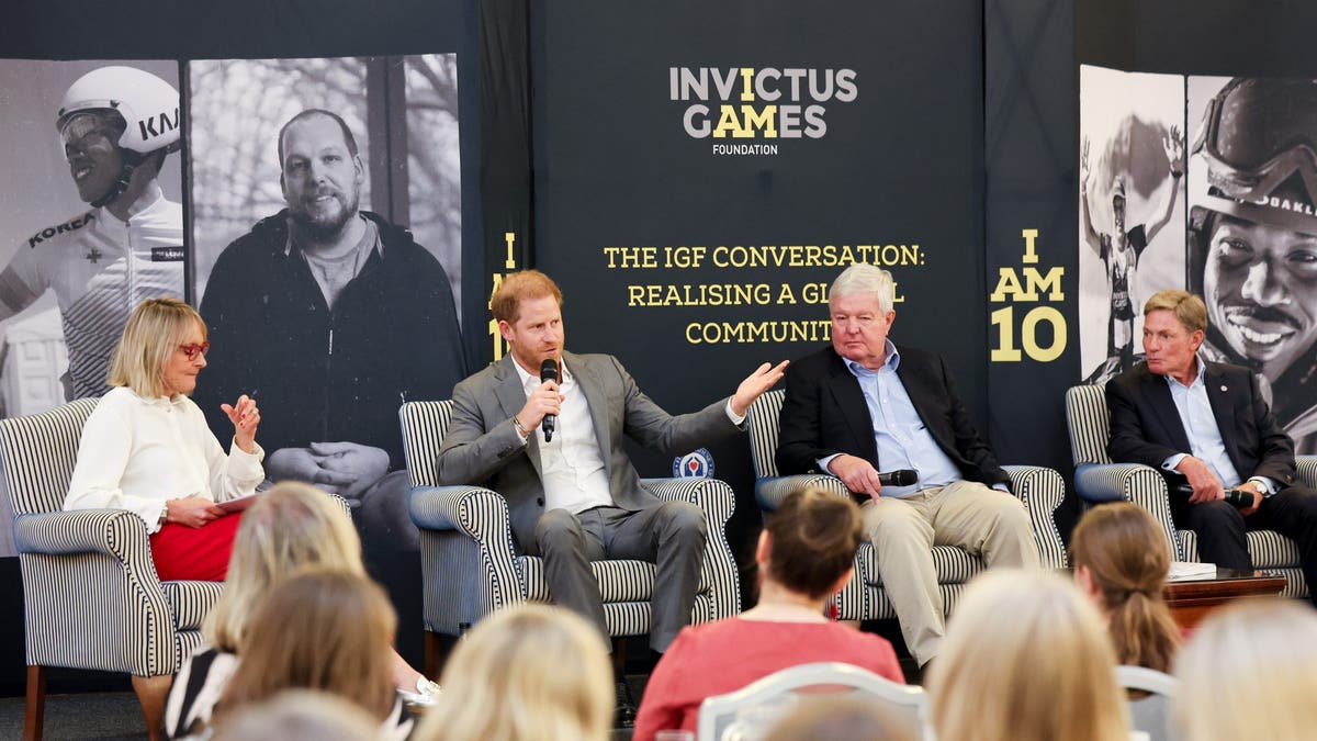 Prince Harry on stage for a panel for The IGF Conversation: Realising a Global Community