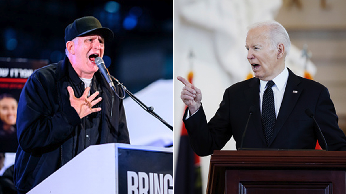 Michael Rappaport and Joe Biden split image