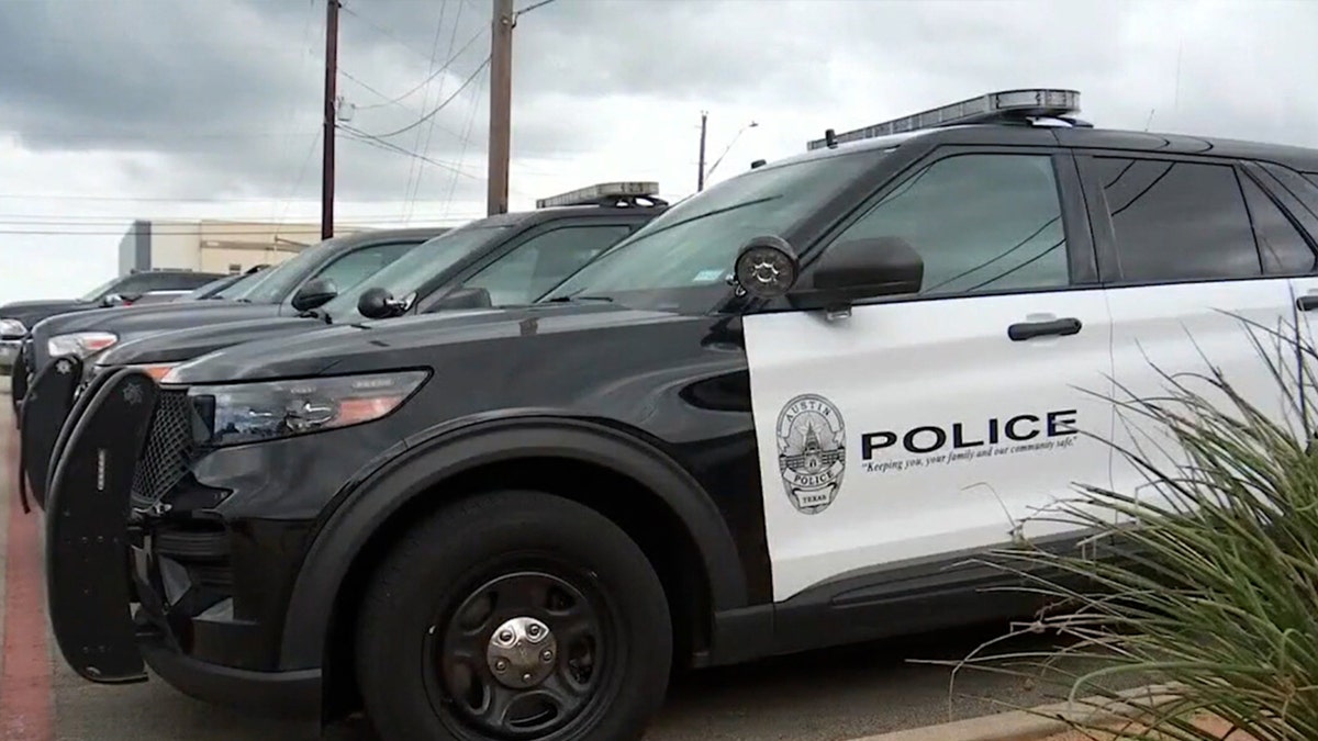 Austin police cruiser parked