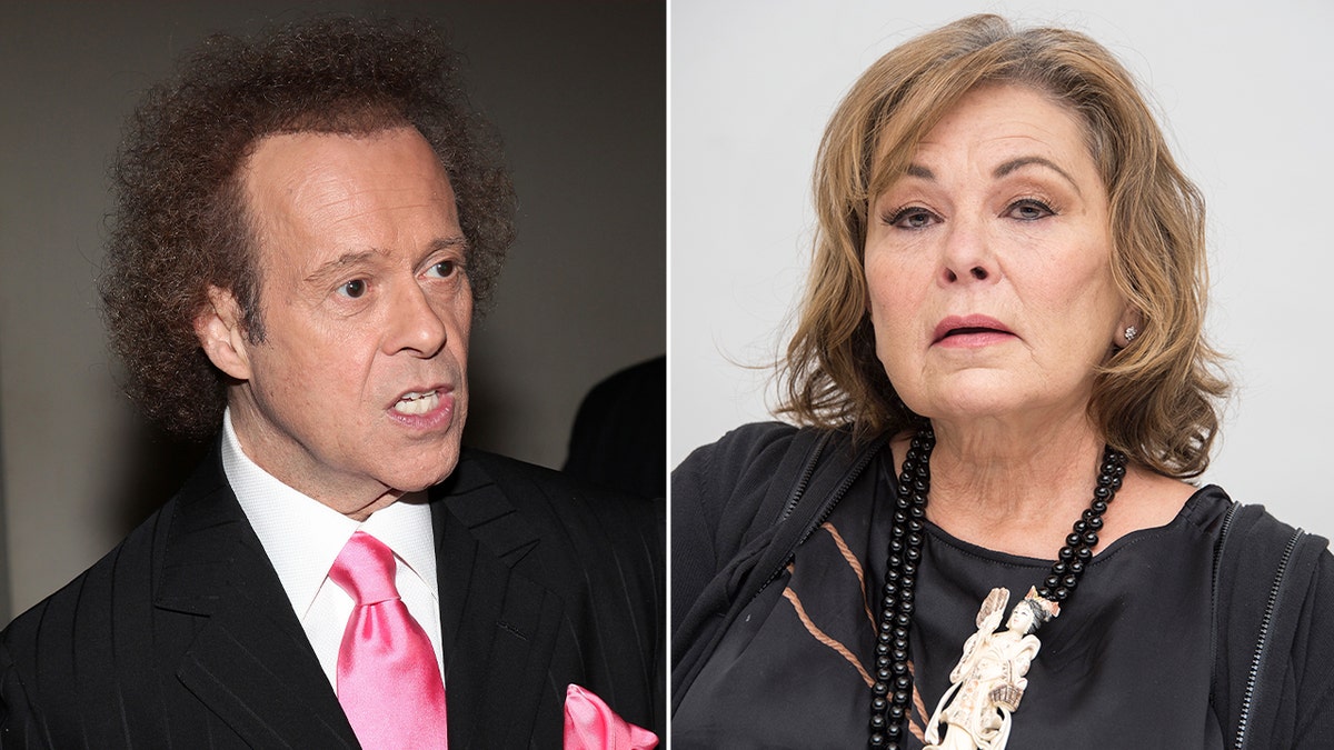Side by side photos of Richard Simmons and Roseanne Barr