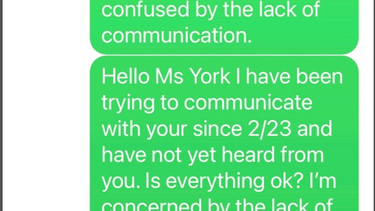 Text message evidence