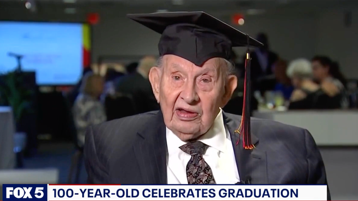 WWII veteran, 100, finally receives his college diploma nearly 60 years after graduation  at george magazine