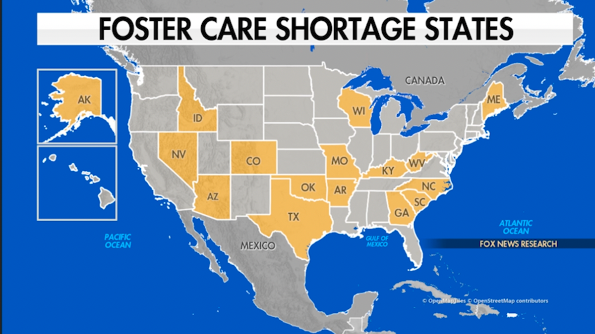 Foster Care Shortage States