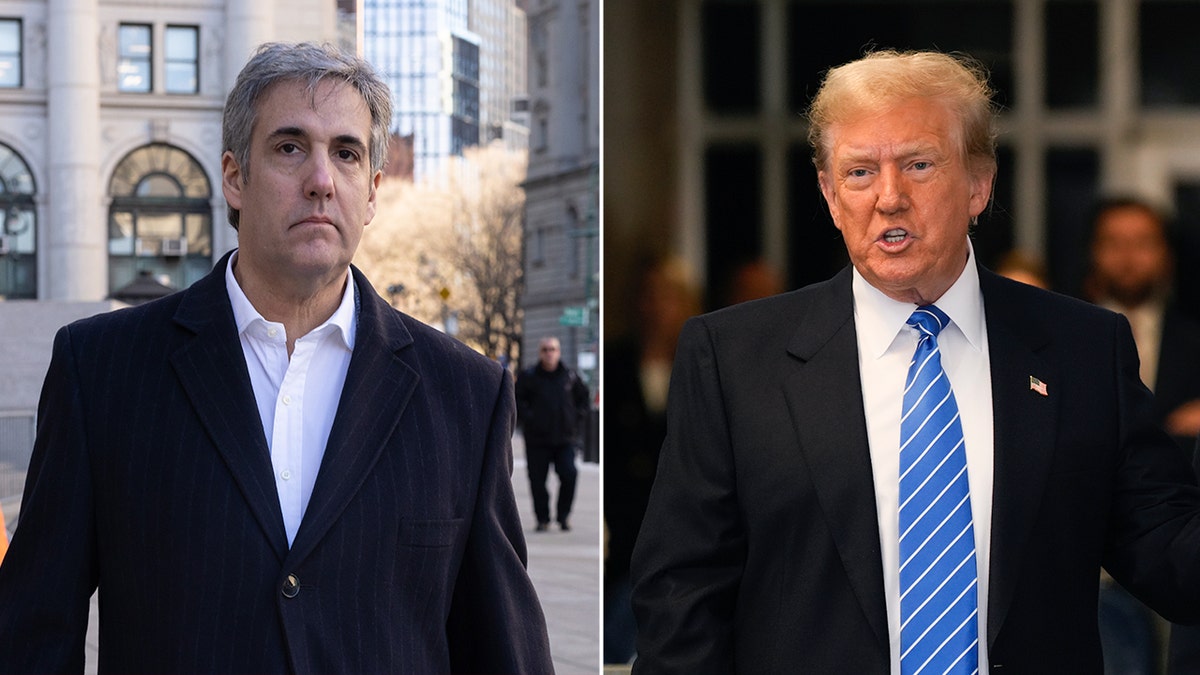 left-right split of Michael Cohen and Donald Trump respectively
