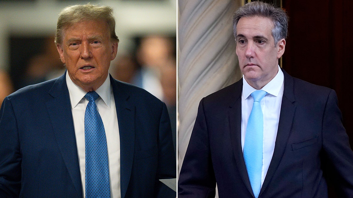 Donald Trump and Michael Cohen wearing blue ties