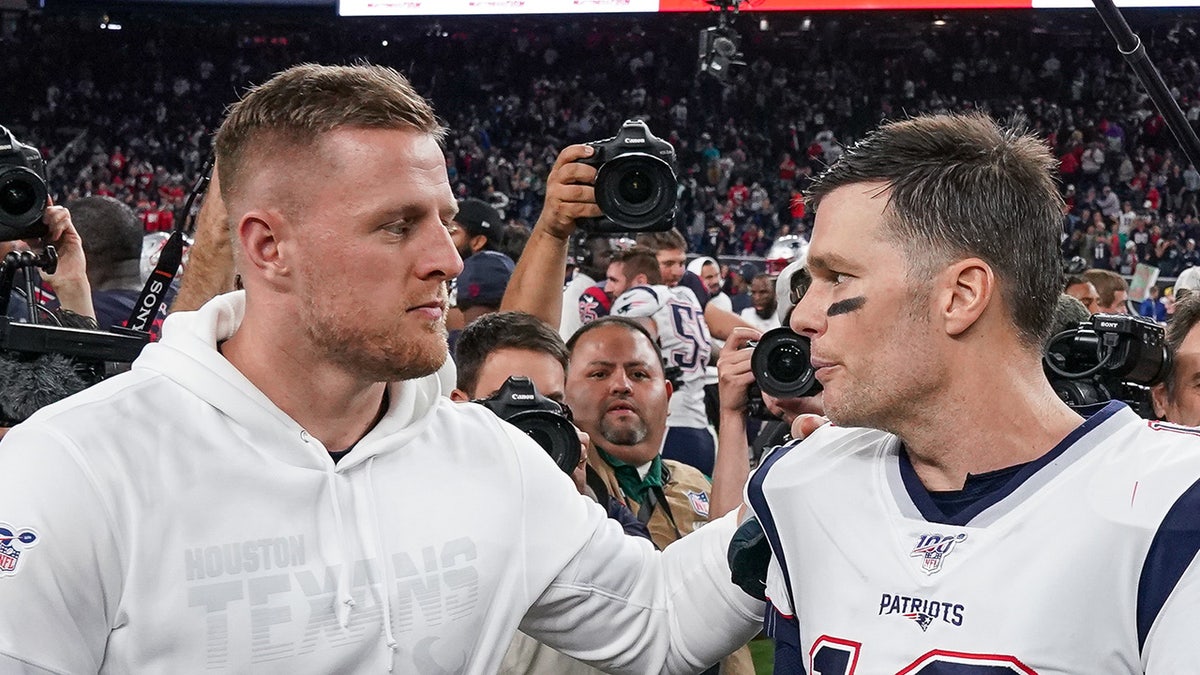 JJ Watt and Tom Brady in 2019