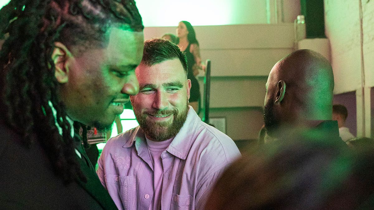 Travis Kelce at a Kentucky Derby party