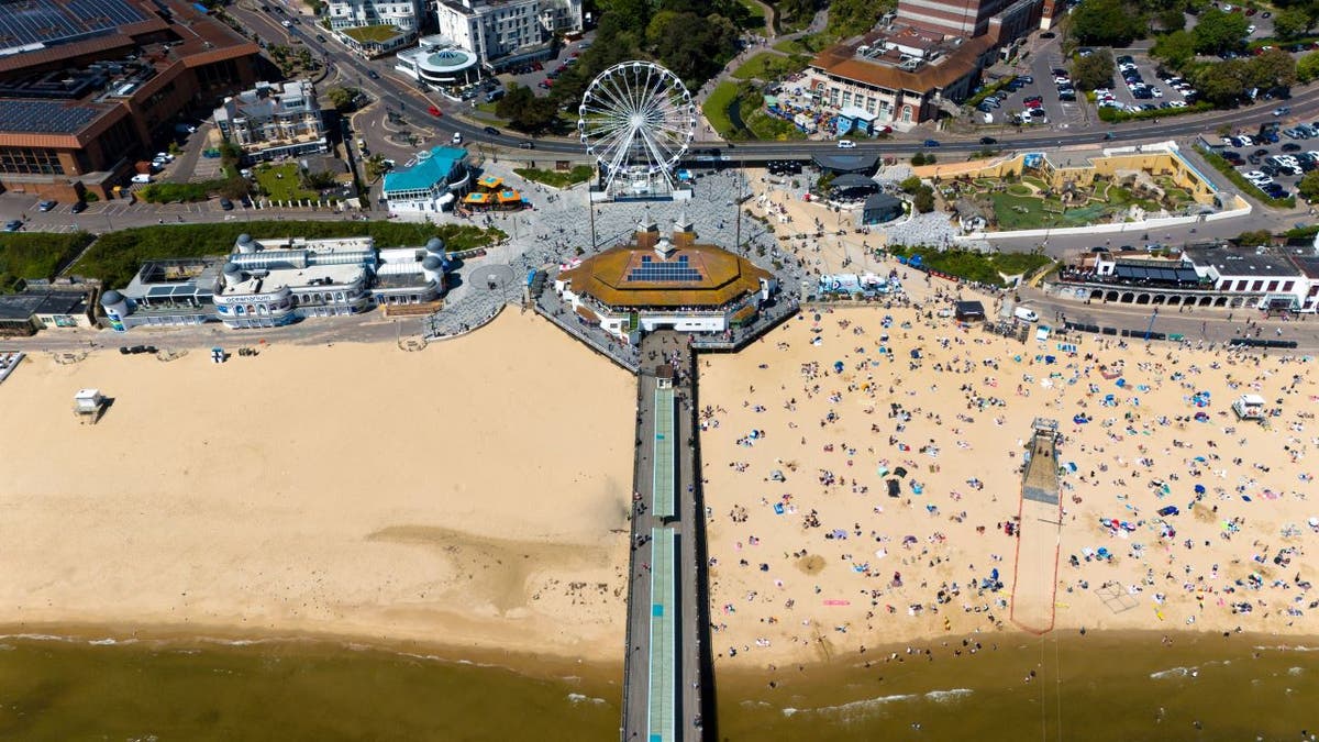 Aerial view of Durley Chine Beach