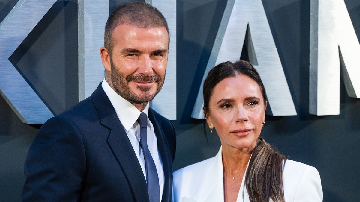 David and Victoria Beckham on the red carpet