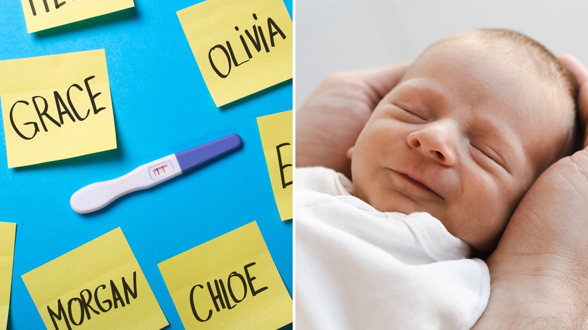 Baby names and sleeping baby