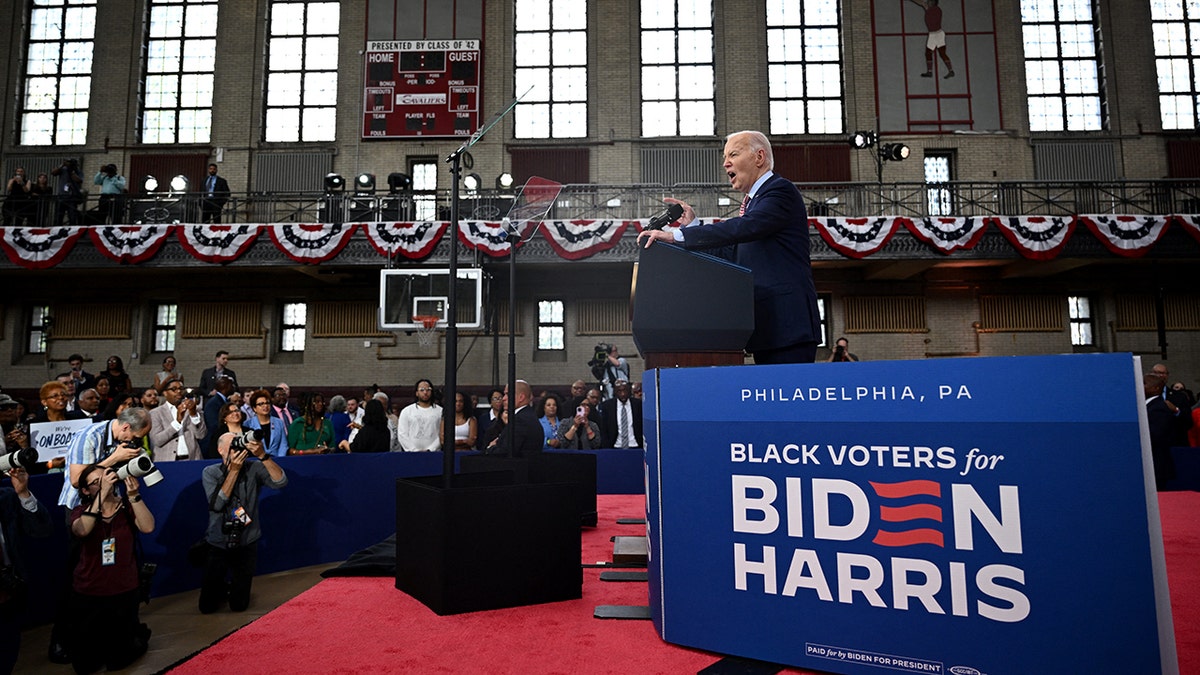 President Biden speaks to audience at Philadelphia rally