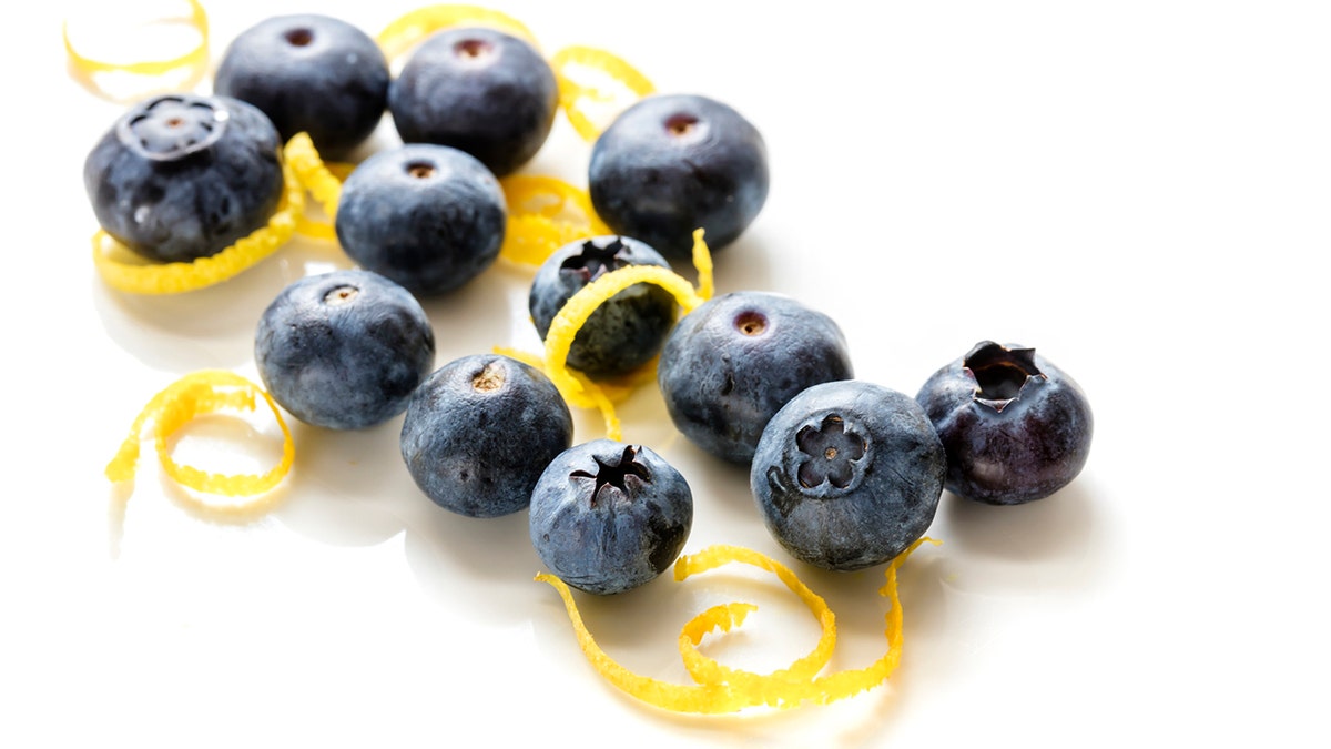 Blueberries and lemon zest