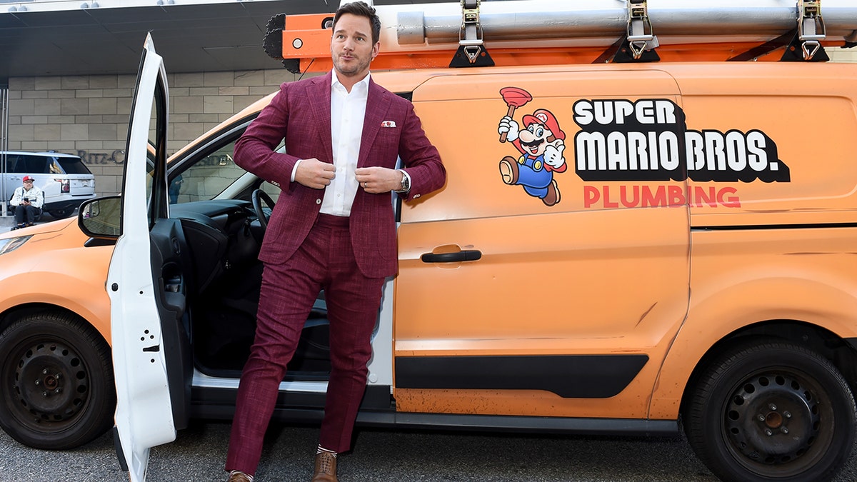 Chris Pratt at the premiere of The Super Mario Bros. Movie