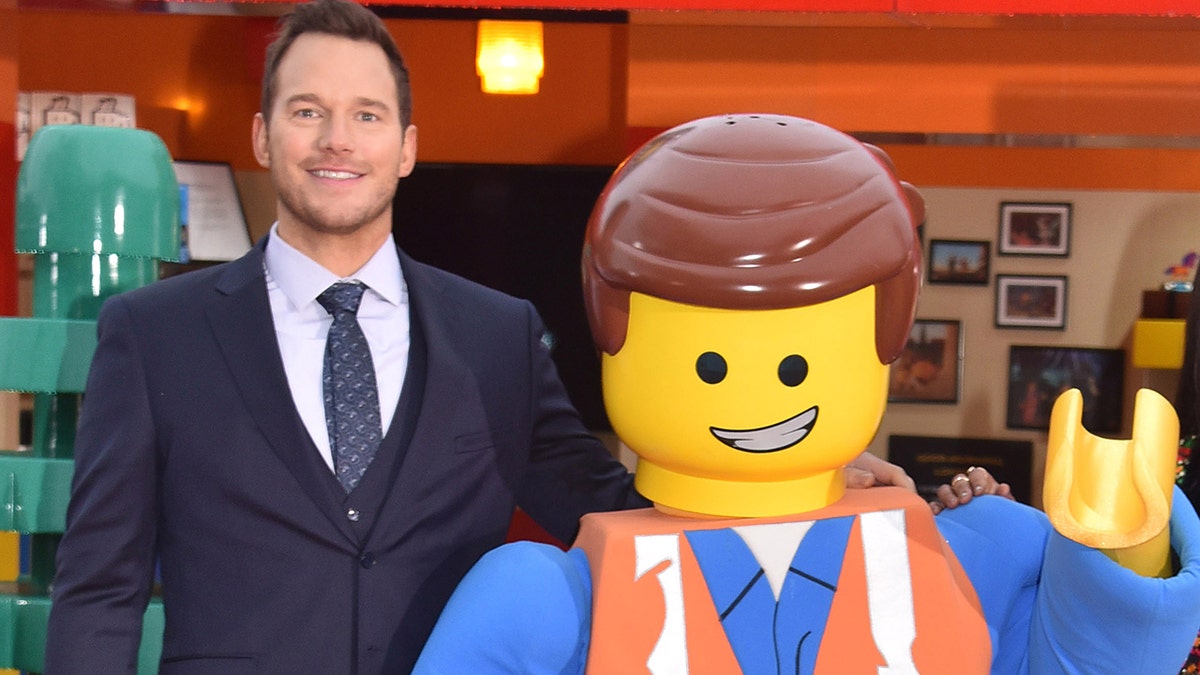 Chris Pratt at the premiere of A Lego Movie