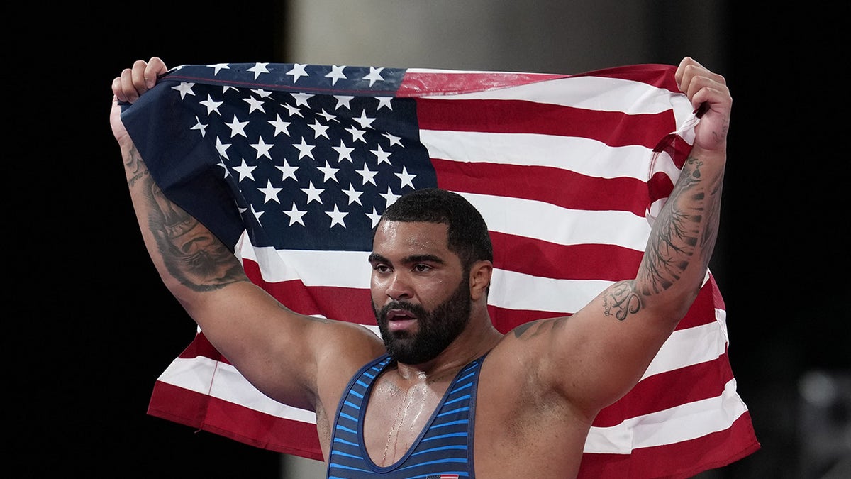 Gable Steveson after winning gold