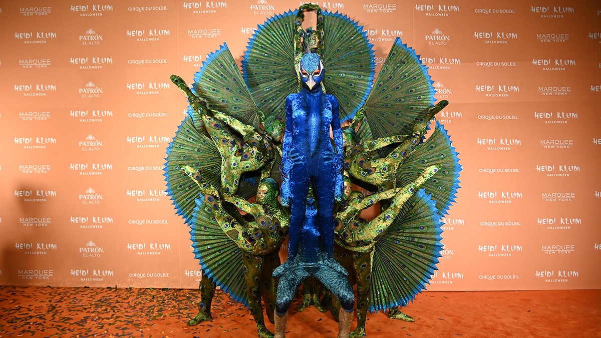 Heidi Klum astatine  her celebrated  Halloween party