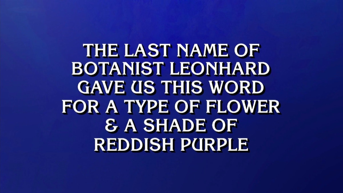 Screenshot of question from "Jeopardy! Masters" asking contestant to spell