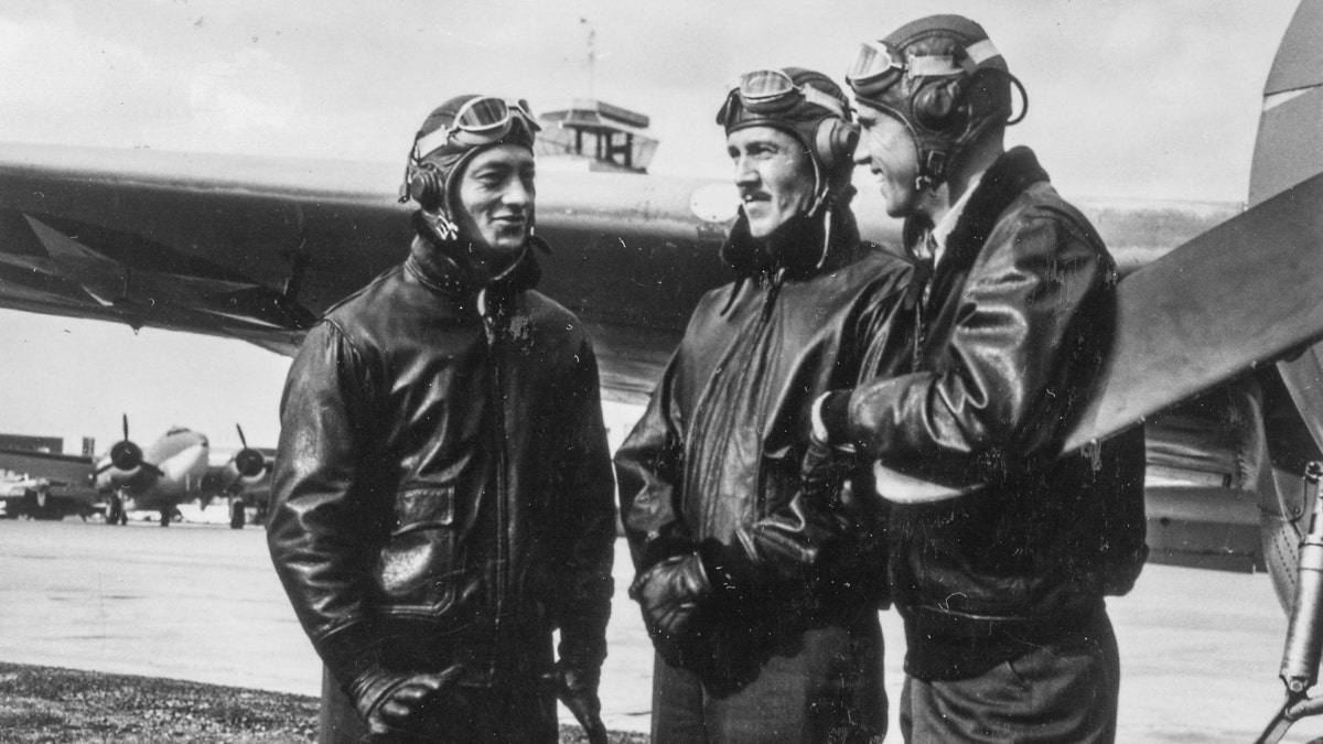 Marine aviators on Guadalcanal