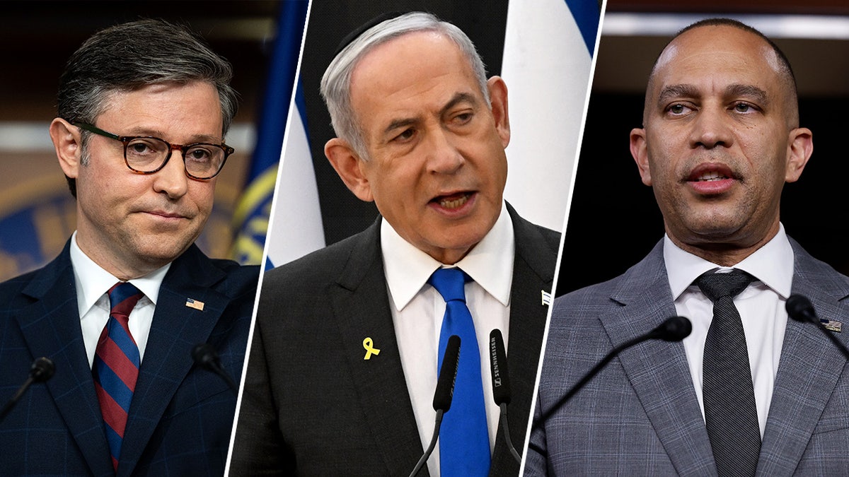 Mike Johnson, Benjamin Netanyahu, Hakeem Jeffries