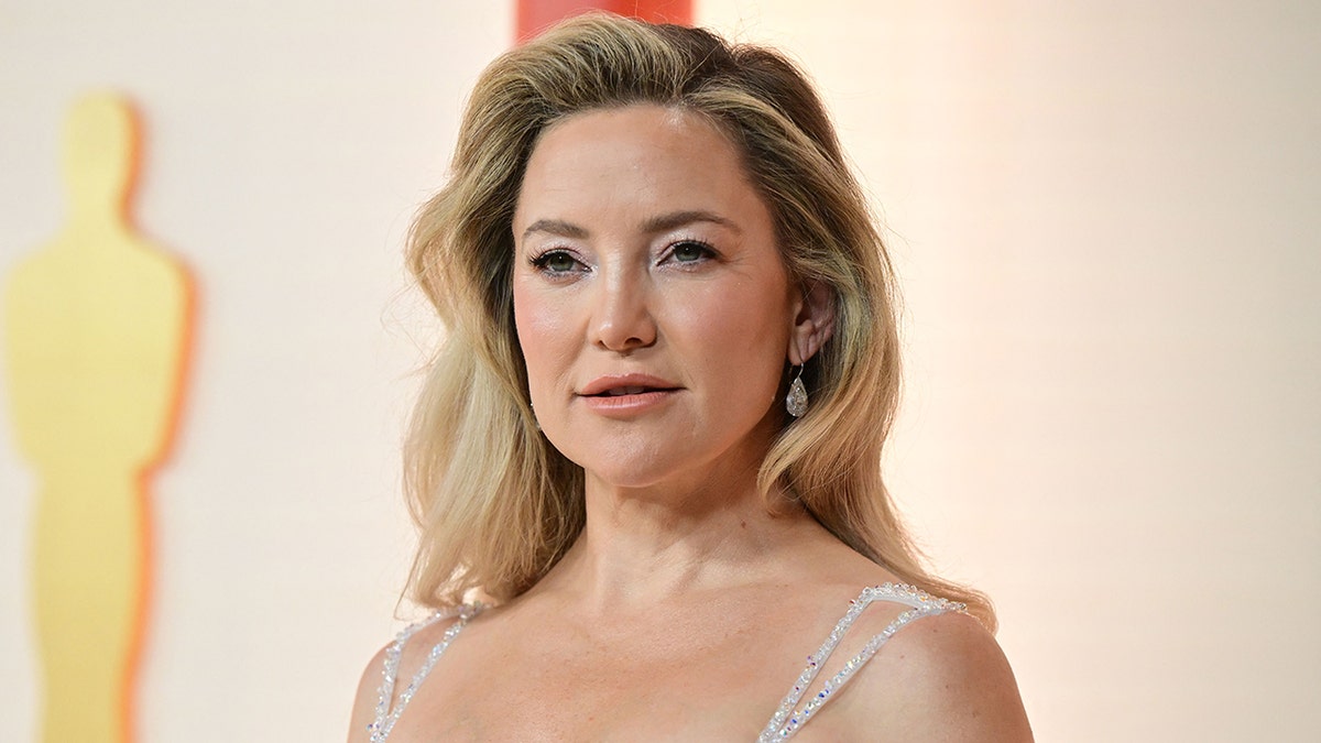 Kate Hudson in a dress at the Oscars look demure on carpet