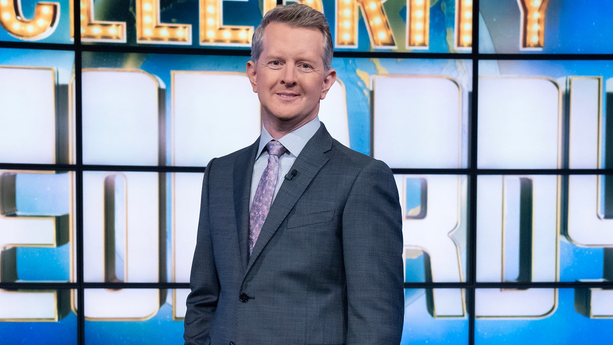 Ken Jennings hosting "Celebrity Jeopardy!"