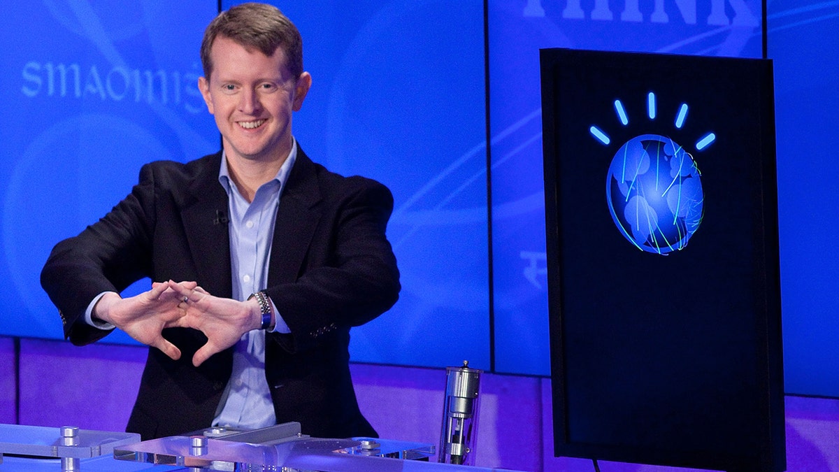 Ken Jennings playing "Jeopardy!" against the WATSON computer 